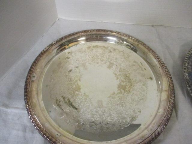 Silverplate Round Trays (Lot of 2)