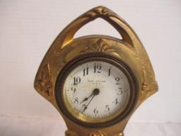 New Haven Clock Co. Brass Clock