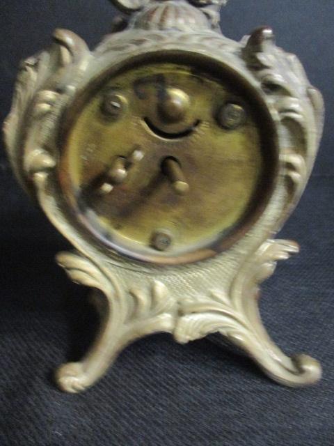 Brass Carriage Clock w/Uranium Glass Face