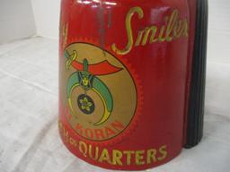 Baby Smiles 'March of Quarters'Cast Iron Vintage Bank