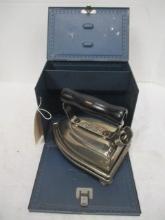 Sunbeam Flat Iron w/Stand in Metal Carrying Case Electric