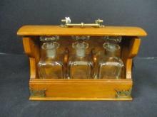 Rare Oak Perfume Bottle Tantulas w/bottles