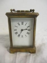 French Made Brass Carriage Clock (no key)