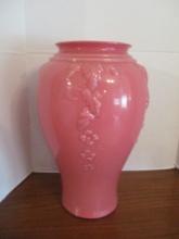 Large Reverse Finish Mauve Puffy Glass Vase
