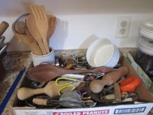Vintage Kitchen Utensils-Porcelain Strainer Funnel, Hand Mixers, Choppers, Tenderizer, etc.