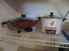 West Bend Electric Wok and Hitachi ChimeOmatic Food Steamer/Rice Cooker