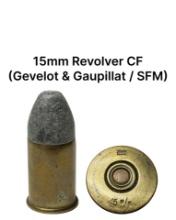 15mm Revolver CF Cartridge (Gevelot & Gaupillat / SFM)