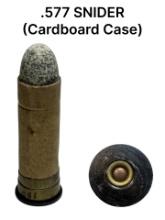 .577 SNIDER Cardboard Case Cartridge