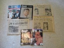 John F. Kennedy and Family Newspapers and Magazines