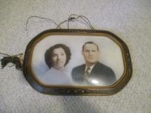 Antique Photo in Bubble Glass Frame