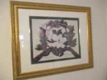 Framed, Matted, and Signed Magnolia Print