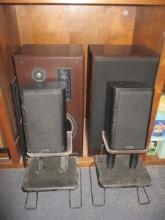 Four Infinity Speakers with Stands