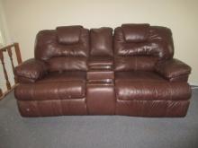 Ashley Furniture Dual Reclining Sofa with Center Console