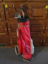 Sportek Golf Bag and Caddy with Womens Left Hand Clubs