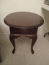 Oval One Drawer Accent Table