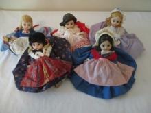 Five Madame Alexander  Dolls