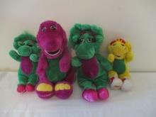 Four Barney and Friends Plushes