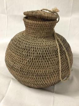 Antique Zambia beer filter basket with lid