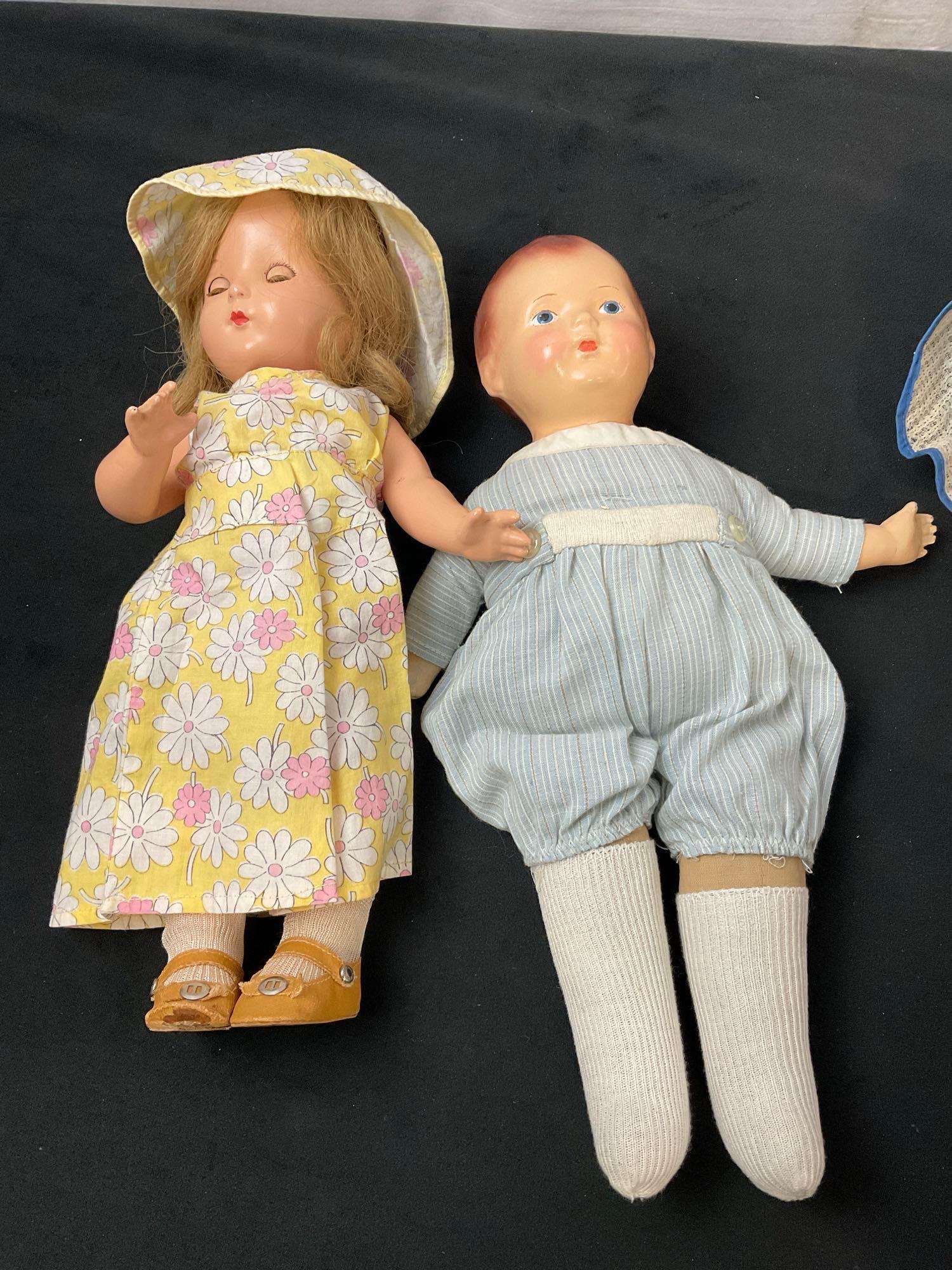 Set of 3 Vintage Dolls, Effanbee Patsy Doll, Madame Hendren