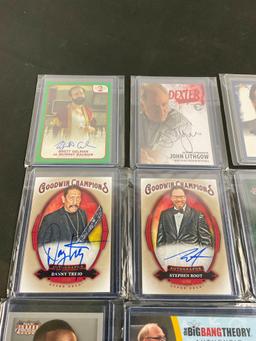 Collection of Signed Celebrity & Actors Trading Cards incl. Kevin Hart, Josh Gad, & Danny Trejo