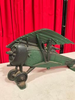 Green Cast Iron Plane Wall/ Desk Art - See pics