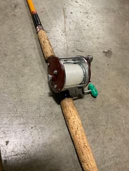 2x vintage Fishing Rods - Mitchell 300A Reel & Peen Pier 309 Reel - See pics