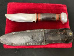 Remington UMC Hunting Fixed Blade Knife w/ Leather Sheath, RH33