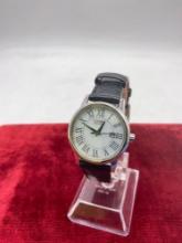 Citizen Eco-Drive Ladies dress watch with leather band, good cond, currently running