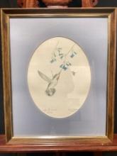 James D Townsend had signed 207/500 Ltd Ed print of a hummingbird in frame