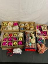 Large Assortment of Vintage Christmas Ornaments of Various Shapes, Sizes, & Styles