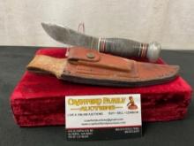 Vintage Remington RH-50 Fixed Blade Knife w/ Sheath, 4 inch blade