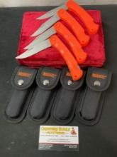 4x Marbles Folding Knives w/ Surgical Steel, MR309, 3.5 inch blades w/ cases, in the original boxes