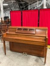 Vintage Kimball Life Crowned Piano No. 641924. Tested, Works. Measures 56.5" x 42" See pics.