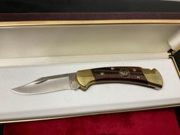 Vintage Buck 112 Folding Hunter Knife, 100th Anniversary Edition in Box