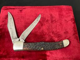 Vintage Western 062 Two Blade Folding Knife, Delrin scales