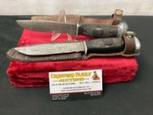 Pair of Vintage Remington Fixed Blade Knives, RH-29, 4.25 inch blades
