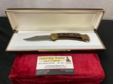 Vintage Buck 112 Folding Hunter Knife, 100th Anniversary Edition in Box