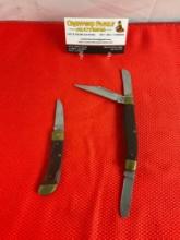 2 pcs Vintage Sears Craftsman U.S.A. Folding Steel Pocket Knives No. 95231 & 95824. See pics.