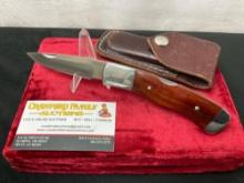 Vintage Buck Folding Knife, 531X Wood & Stainless Steel