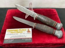 Pair of Vintage Remington Fixed Blade Knives, 1x RH-251 & 1x made by Pal, unnumbered