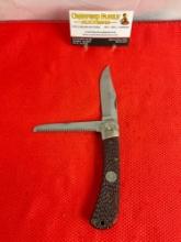 Vintage Remington UMC Steel 3.5" 2-Blade Folding Pocket Knife w/ Delrine Handle Model R-3. See pi...
