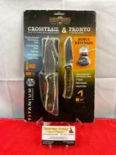 2 pcs Camillus Western Special 2016 Edition Steel Hunting Knife Set Model No. 19325. NIB. See pics.