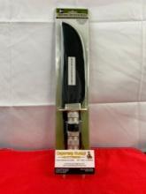 8" Stainless Steel Hunting/Survival Knife w/ Compass, Survival Kit in Handle & Sheath. NIB. See