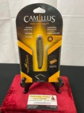 Camillus Yello-Jaket Double Blade Muskrat, Carbon Fiber accents, polished AUS-8 Steel NIB