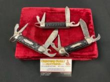 Trio of Folding Pocket Knives, Imperial Kamp-King, 2 inch blade, can & bottle opener, w/ ring