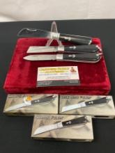 Set of 3 Sailor Knives, Sailors Folder, Deck Hand Folder, Swabby Folder in boxes