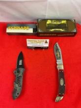 2 pcs Schrade Folding Blade Pocket Hunting Knives, Models ST5C & Ltd Ed 2008 SCLGRPB. NIB. See pi...