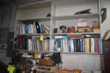 Contents on Wooden Shelves - Manuals, Part Catalogs & Small Plastic Bolt Bi