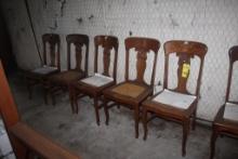 (8) Antique Oak Chairs