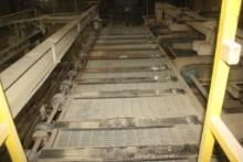 Multi Belt & Material Transfer 68" x 28' w/Dr, All 4" Belts Have Been Remov